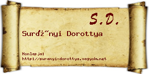 Surányi Dorottya névjegykártya